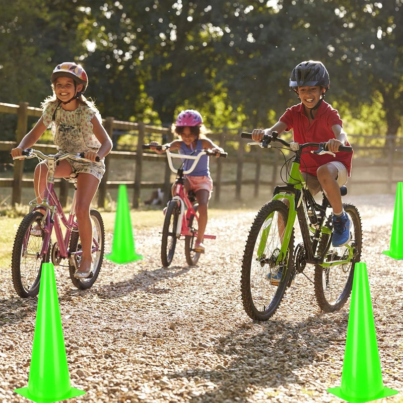 Alytree [5 Pack] 18 inch Traffic Cones, Safety Road Parking Cones,Agility Field Marker Cones for Soccer Basketball Football Drills Training, Outdoor Sport Activity & Festive Events– (5 Color Options) - Image 4